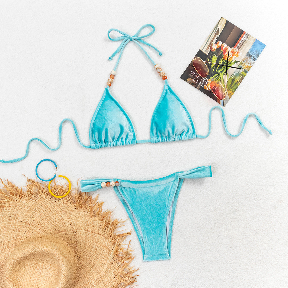 Split Bikini Popular Lady Sexy Velvet Swimsuit Swimwear Bella Mia